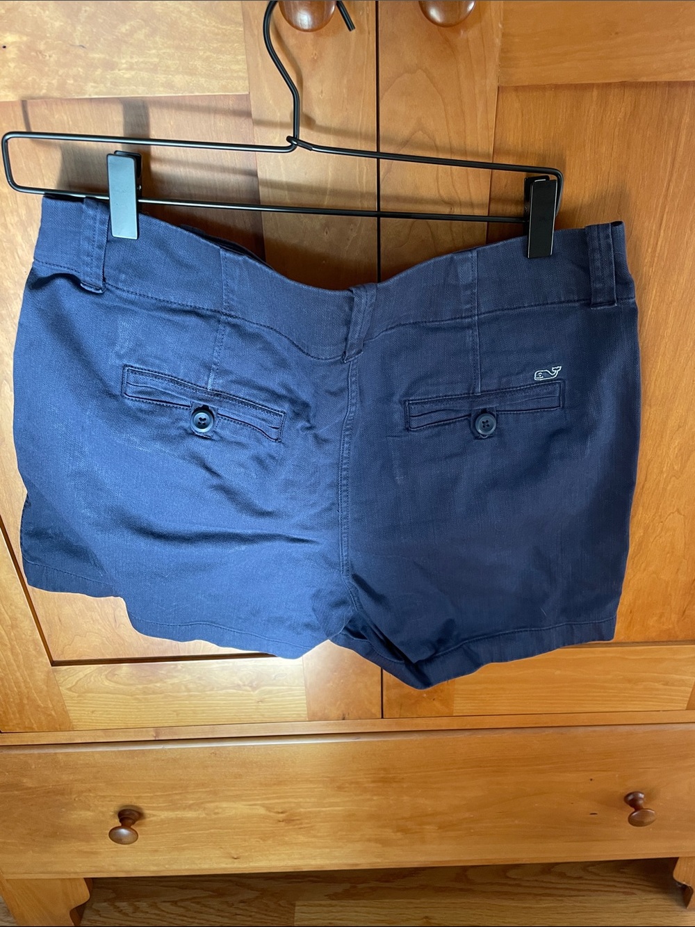 Classic Vinyard Vines Navy Women's Cotton Shorts - Picture 4 of 6